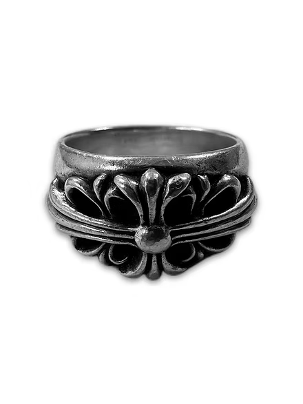 Chrome Hearts ‘Floral Cross’ Sterling Silver Ring