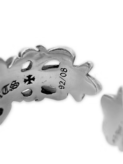 Chrome Hearts ‘Double Floral’ .925 Silver Ring