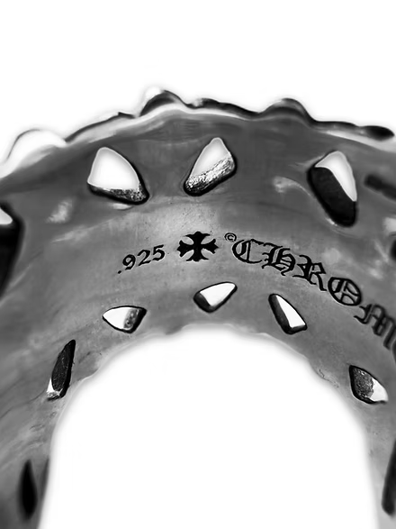 Chrome Hearts ‘Cemetery’ Multi Cross .925 Silver Monogram Ring