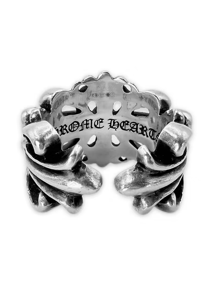 Chrome Hearts ‘Double Floral’ .925 Silver Ring