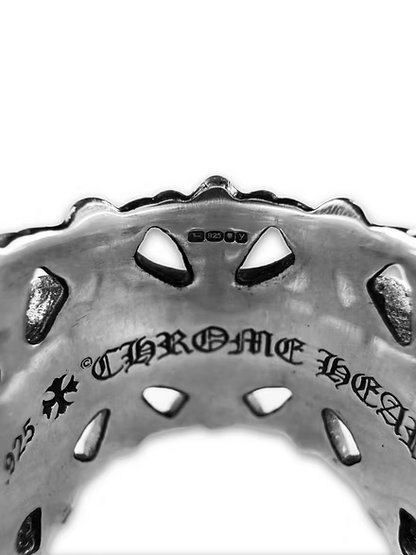 Chrome Hearts ‘Cemetery’ Multi Cross .925 Silver Monogram Ring