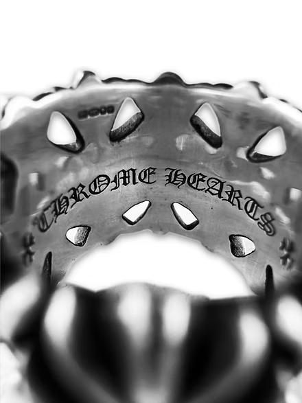 Chrome Hearts ‘Cemetery’ Multi Cross .925 Silver Monogram Ring